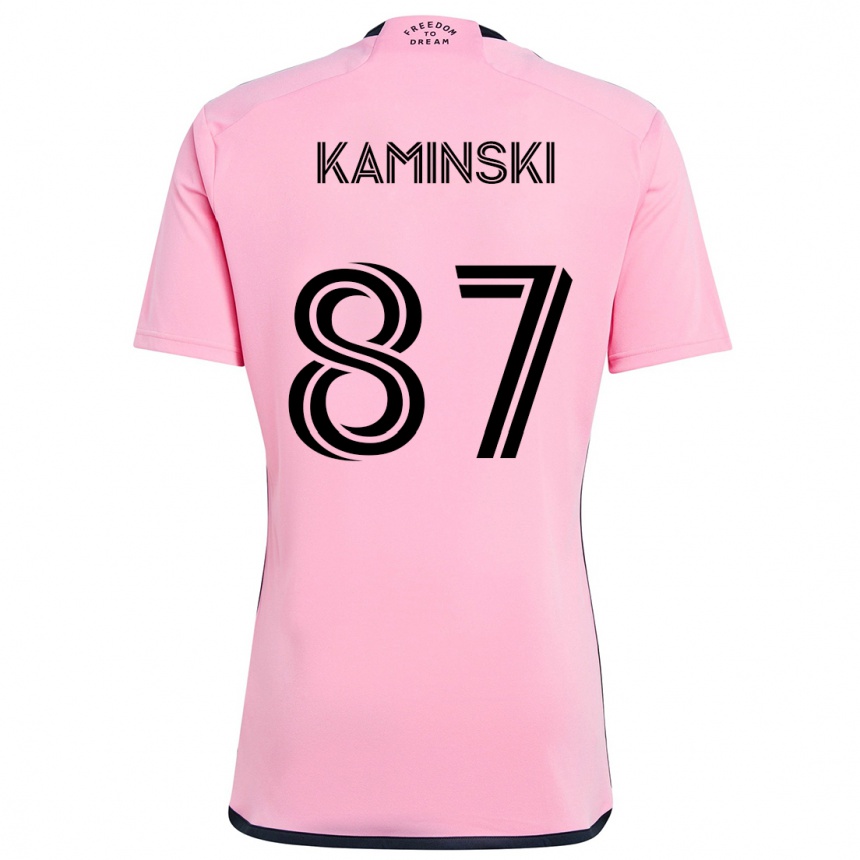 Kids Football Brett Kaminski #87 Pink Home Jersey 2024/25 T-Shirt