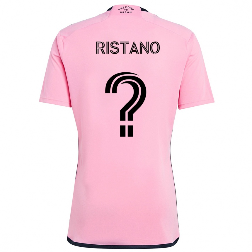 Kids Football Alejo Ristano #0 Pink Home Jersey 2024/25 T-Shirt