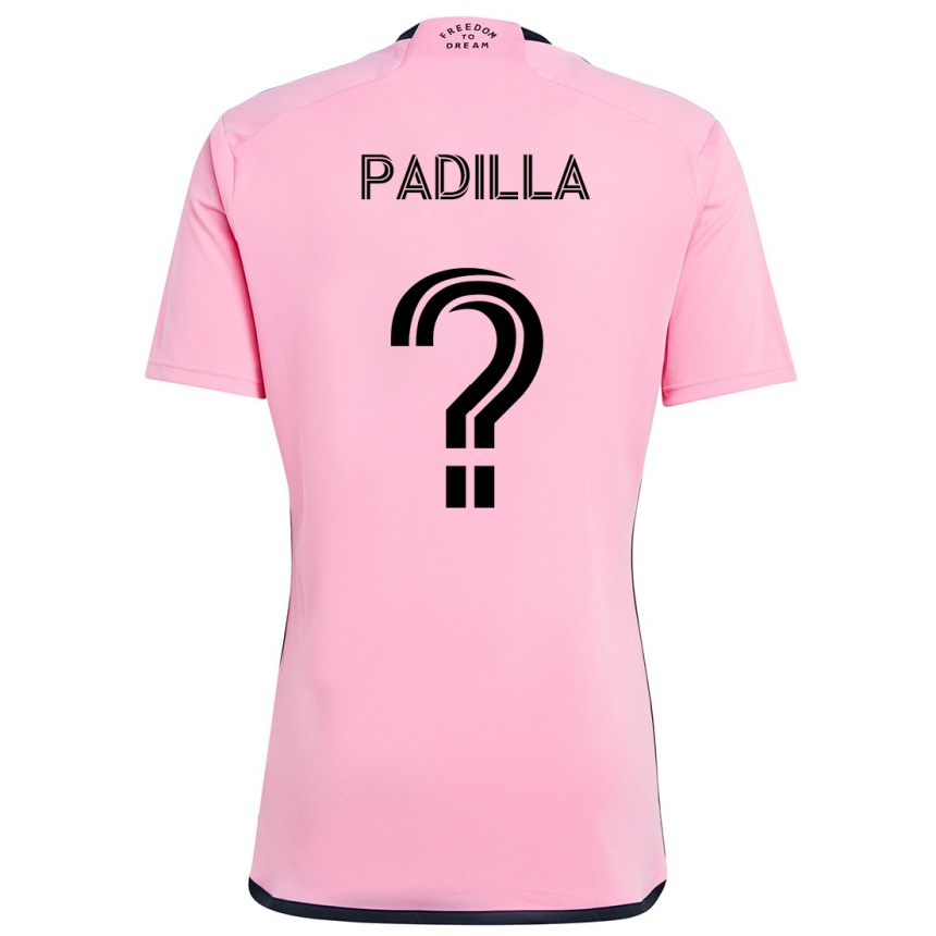 Kids Football Leandro Padilla #0 Pink Home Jersey 2024/25 T-Shirt