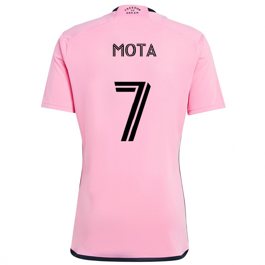 Kids Football Jean Mota #7 Pink Home Jersey 2024/25 T-Shirt