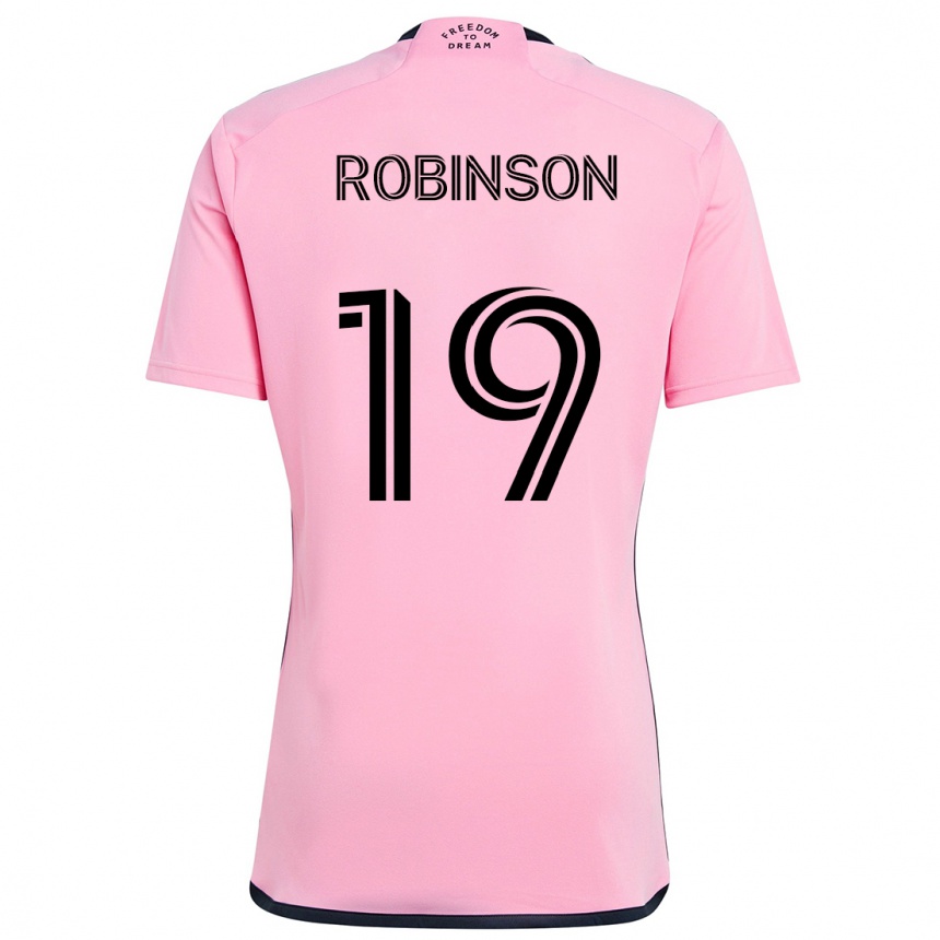 Kids Football Robbie Robinson #19 Pink Home Jersey 2024/25 T-Shirt