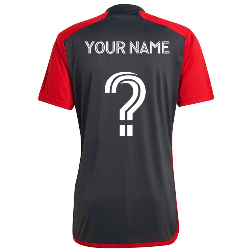 Kids Football Your Name #0 Grayn Red Home Jersey 2024/25 T-Shirt