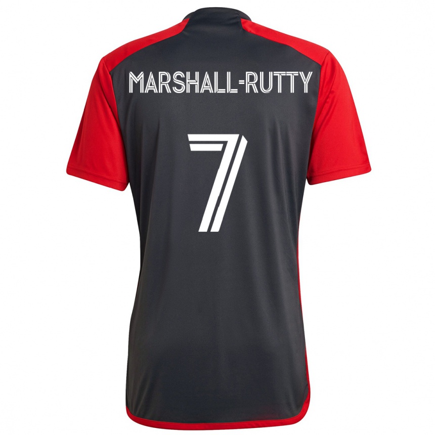 Kids Football Jahkeele Marshall-Rutty #7 Grayn Red Home Jersey 2024/25 T-Shirt