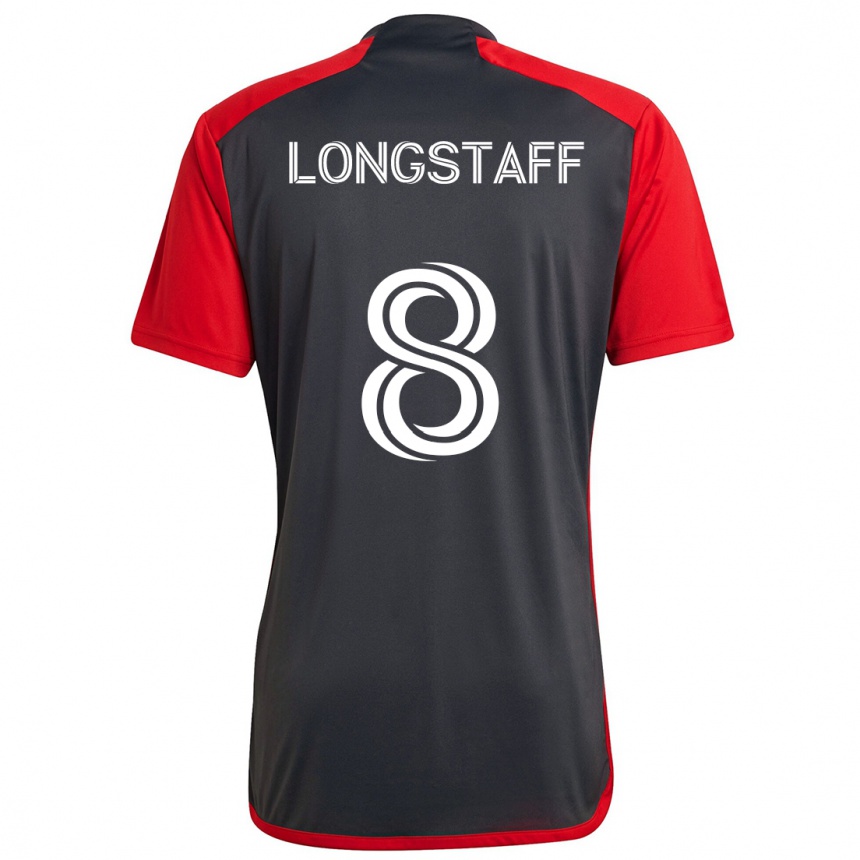 Kids Football Matty Longstaff #8 Grayn Red Home Jersey 2024/25 T-Shirt