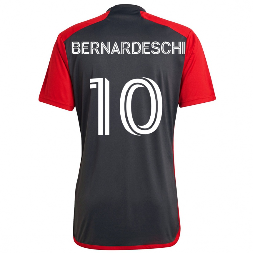 Kids Football Federico Bernardeschi #10 Grayn Red Home Jersey 2024/25 T-Shirt