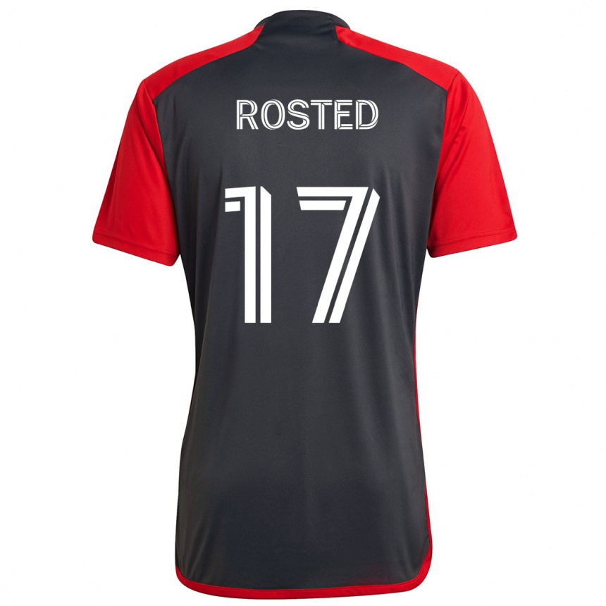 Kids Football Sigurd Rosted #17 Grayn Red Home Jersey 2024/25 T-Shirt