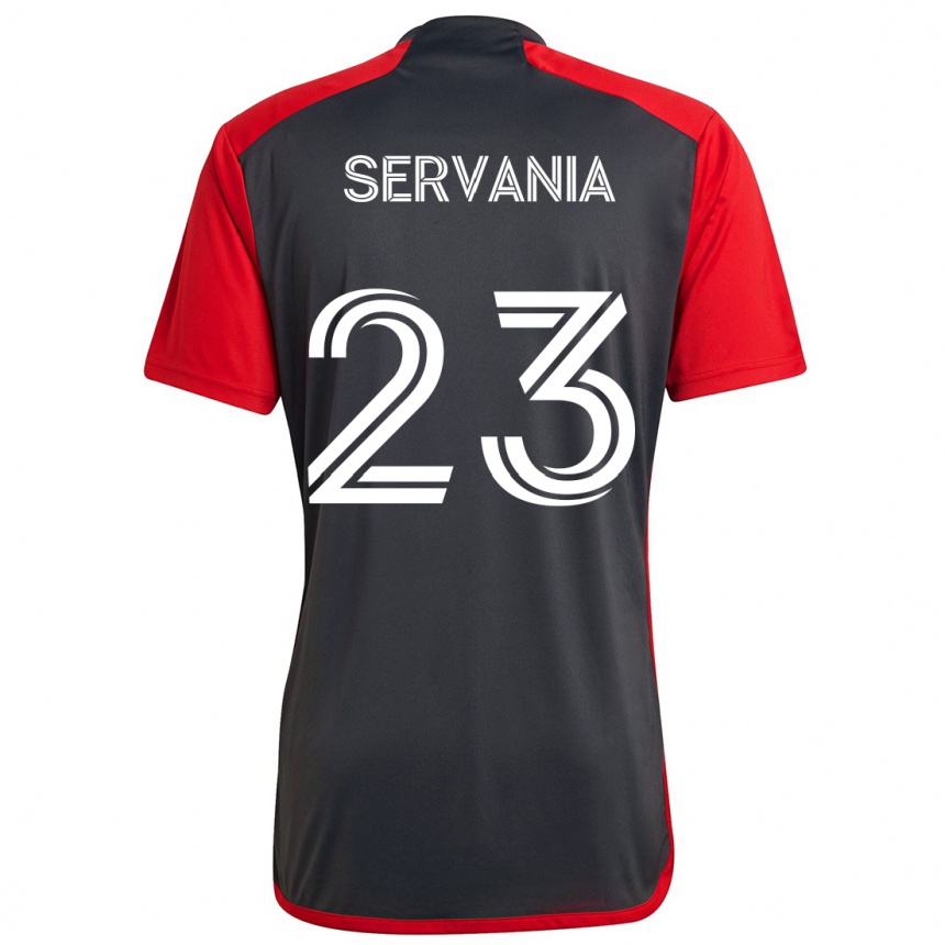 Kids Football Brandon Servania #23 Grayn Red Home Jersey 2024/25 T-Shirt