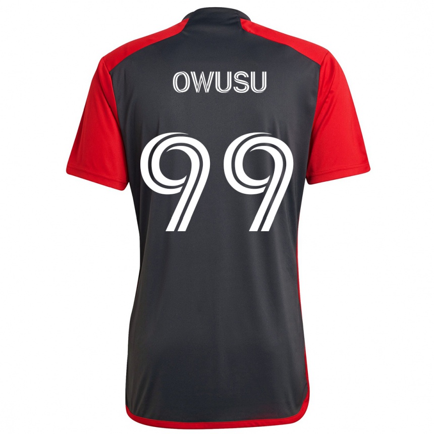 Kids Football Prince Osei Owusu #99 Grayn Red Home Jersey 2024/25 T-Shirt