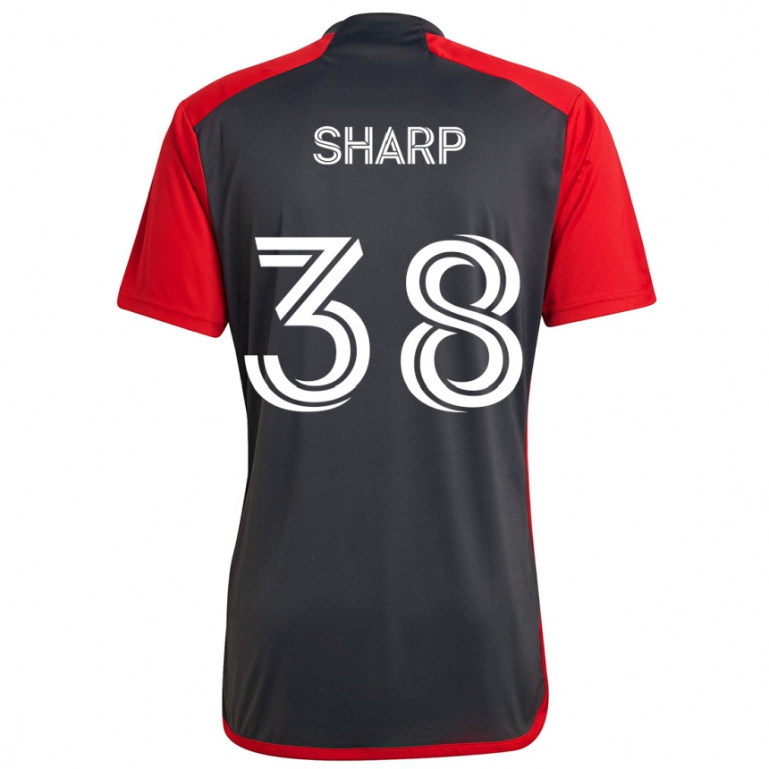 Kids Football Charlie Sharp #38 Grayn Red Home Jersey 2024/25 T-Shirt