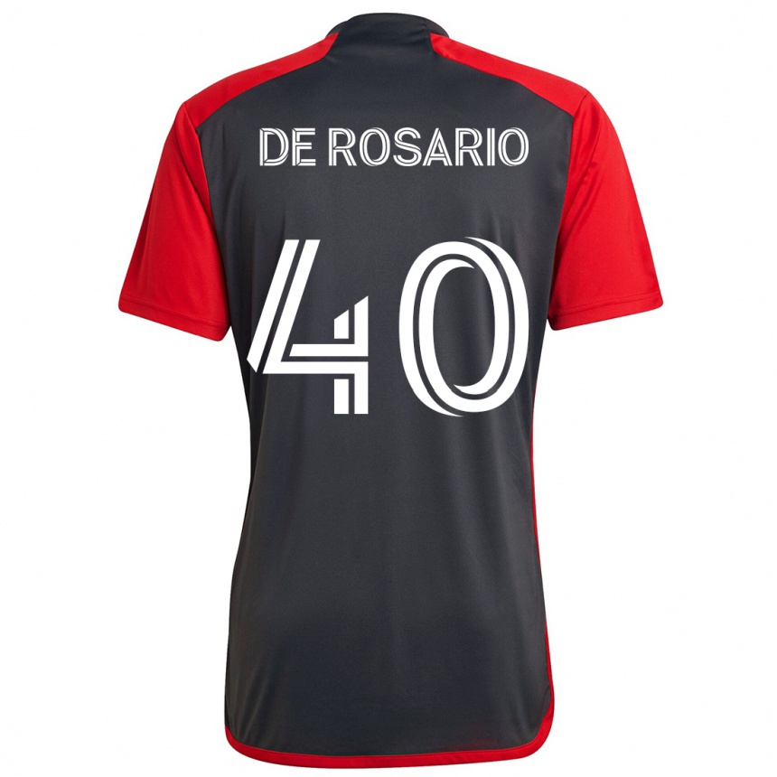 Kids Football Adisa De Rosario #40 Grayn Red Home Jersey 2024/25 T-Shirt