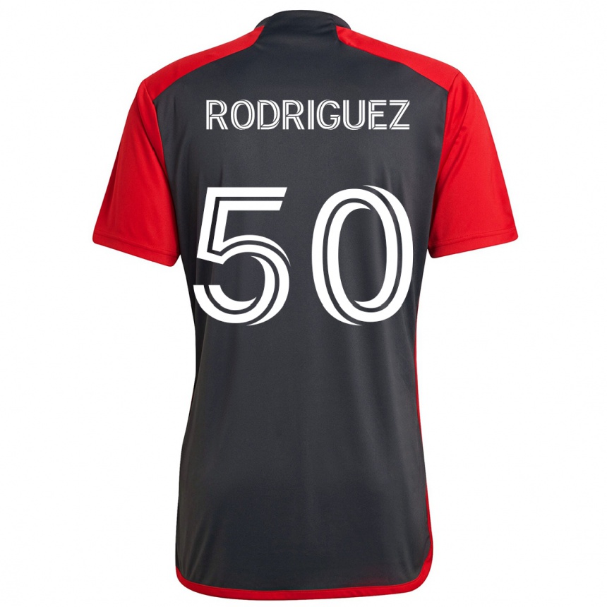 Kids Football Abraham Rodriguez #50 Grayn Red Home Jersey 2024/25 T-Shirt