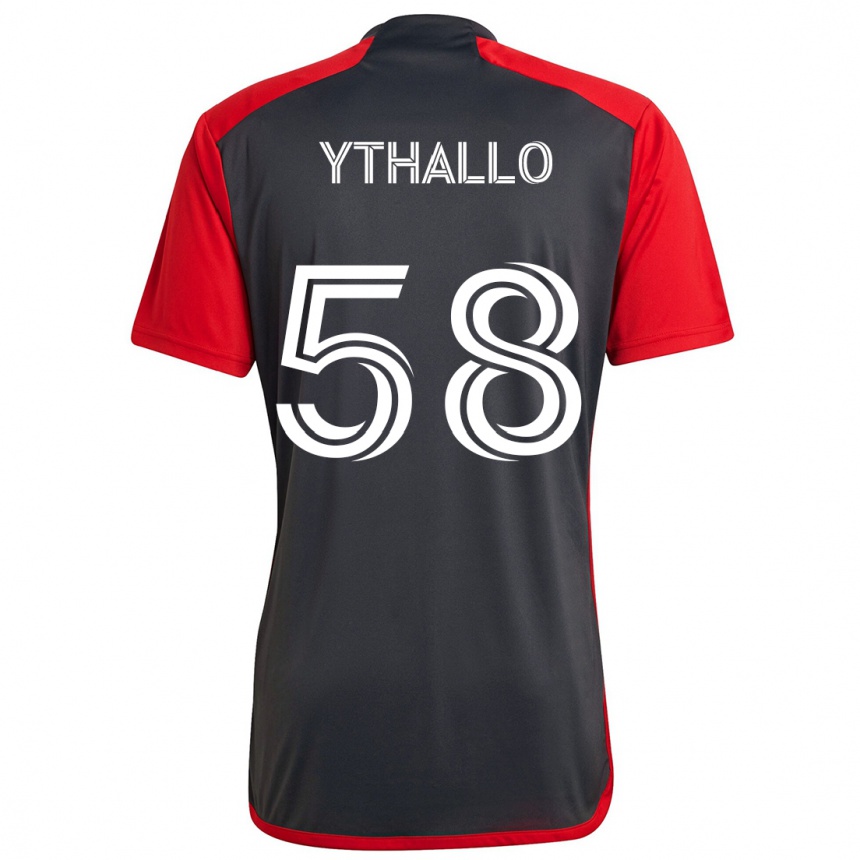 Kids Football Ythallo #58 Grayn Red Home Jersey 2024/25 T-Shirt