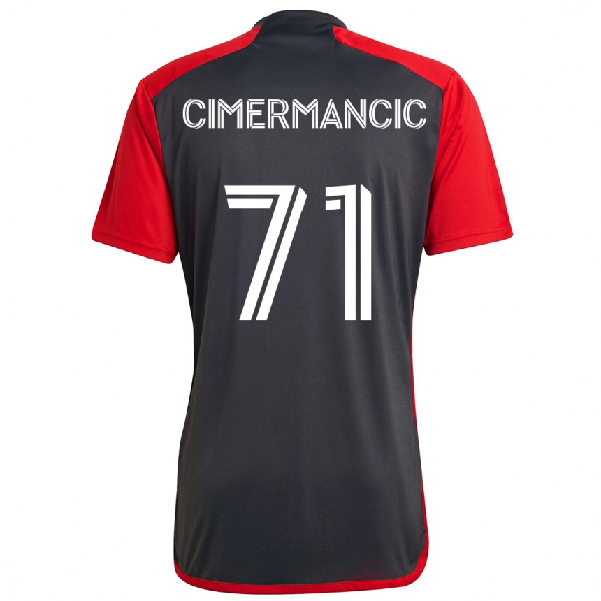 Kids Football Markus Cimermancic #71 Grayn Red Home Jersey 2024/25 T-Shirt