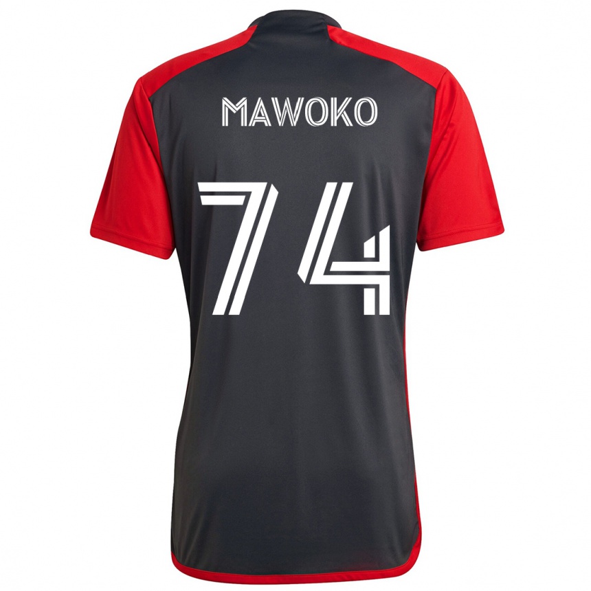 Kids Football Kundai Mawoko #74 Grayn Red Home Jersey 2024/25 T-Shirt