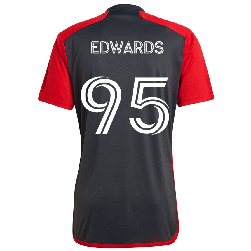 Kids Football Nathaniel Edwards #95 Grayn Red Home Jersey 2024/25 T-Shirt