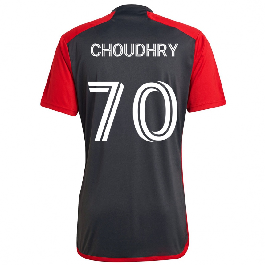 Kids Football Benjamin Choudhry #70 Grayn Red Home Jersey 2024/25 T-Shirt