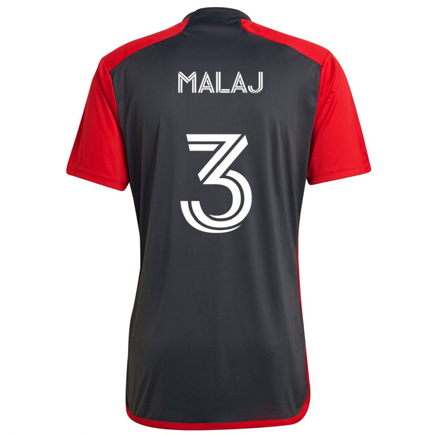 Kids Football Albert Malaj #3 Grayn Red Home Jersey 2024/25 T-Shirt