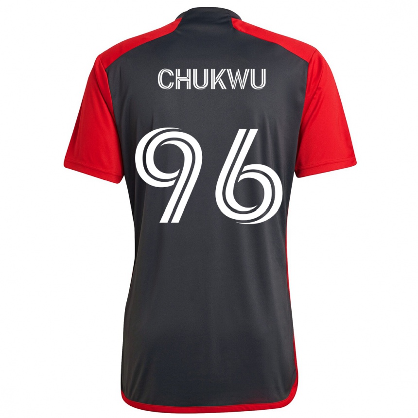 Kids Football Richard Chukwu #96 Grayn Red Home Jersey 2024/25 T-Shirt