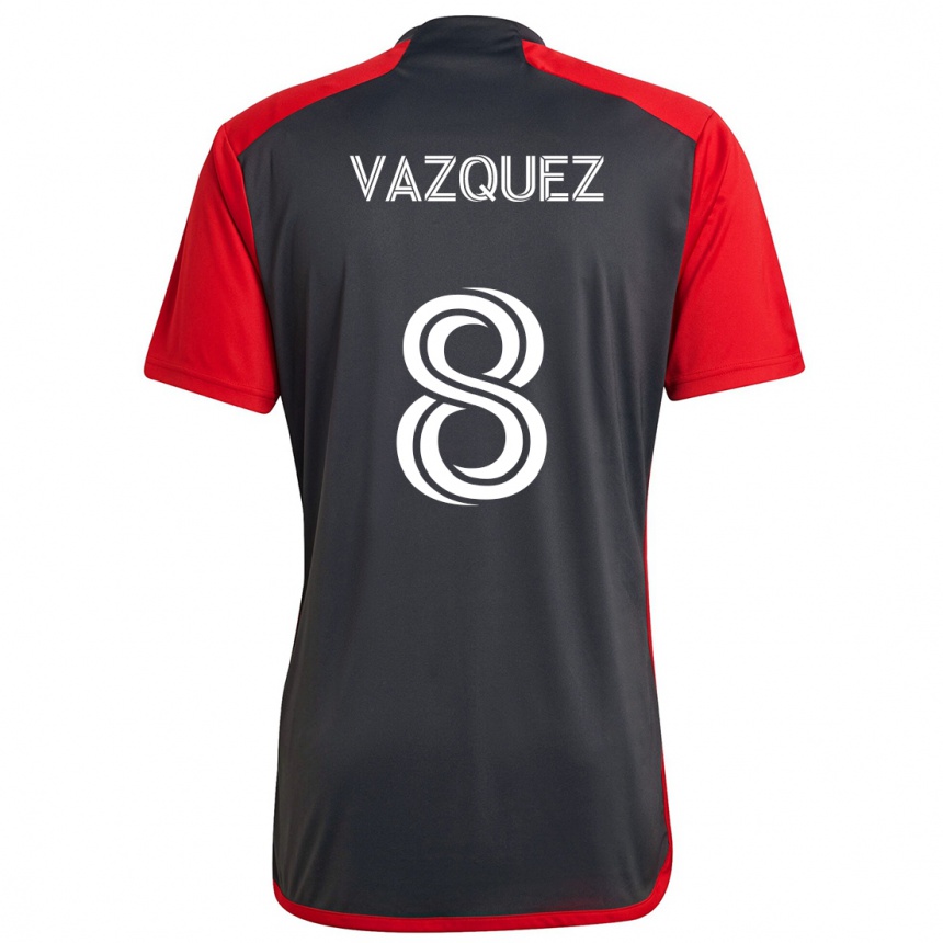 Kids Football Víctor Vázquez #8 Grayn Red Home Jersey 2024/25 T-Shirt