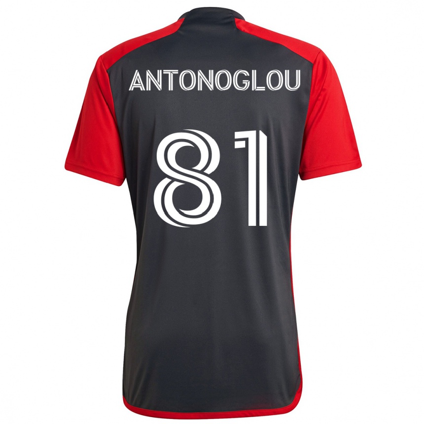 Kids Football Themi Antonoglou #81 Grayn Red Home Jersey 2024/25 T-Shirt