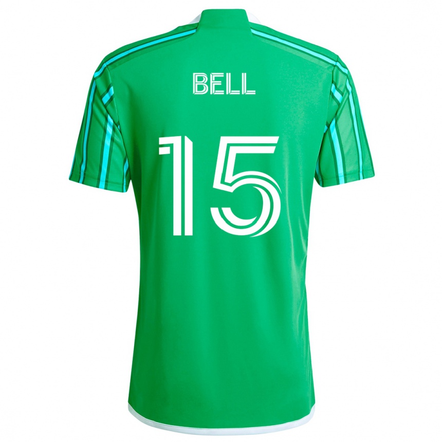 Kids Football Jon Bell #15 Green White Home Jersey 2024/25 T-Shirt