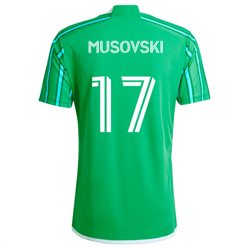 Kids Football Danny Musovski #17 Green White Home Jersey 2024/25 T-Shirt