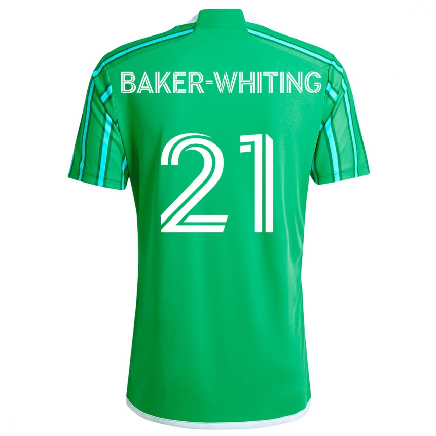 Kids Football Reed Baker-Whiting #21 Green White Home Jersey 2024/25 T-Shirt