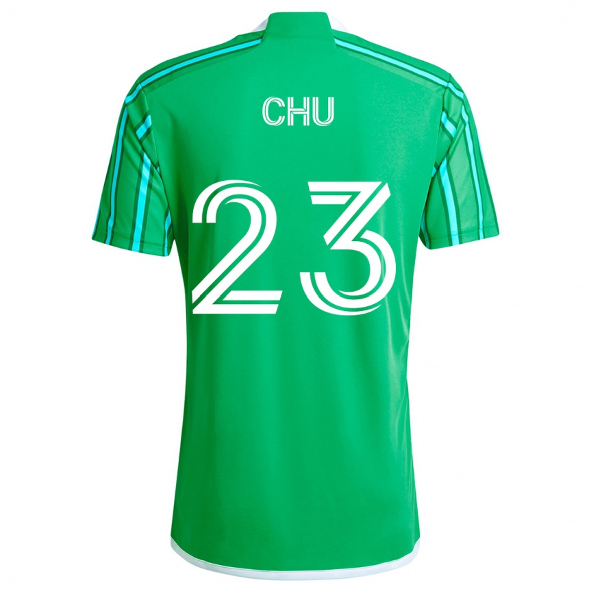 Kids Football Léo Chú #23 Green White Home Jersey 2024/25 T-Shirt