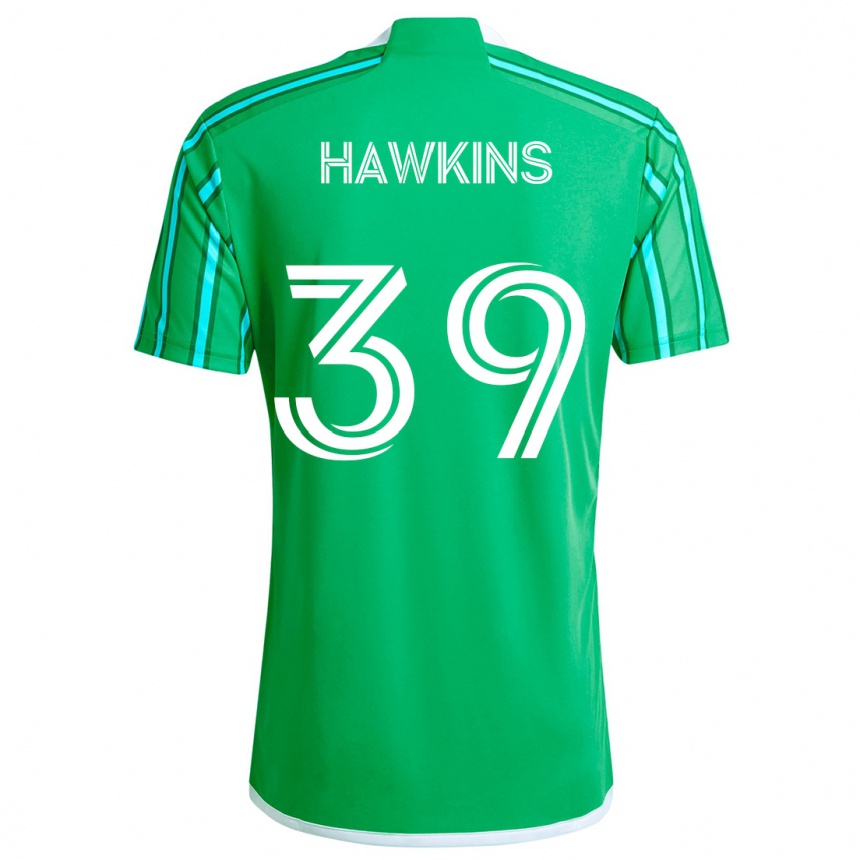 Kids Football Stuart Hawkins #39 Green White Home Jersey 2024/25 T-Shirt