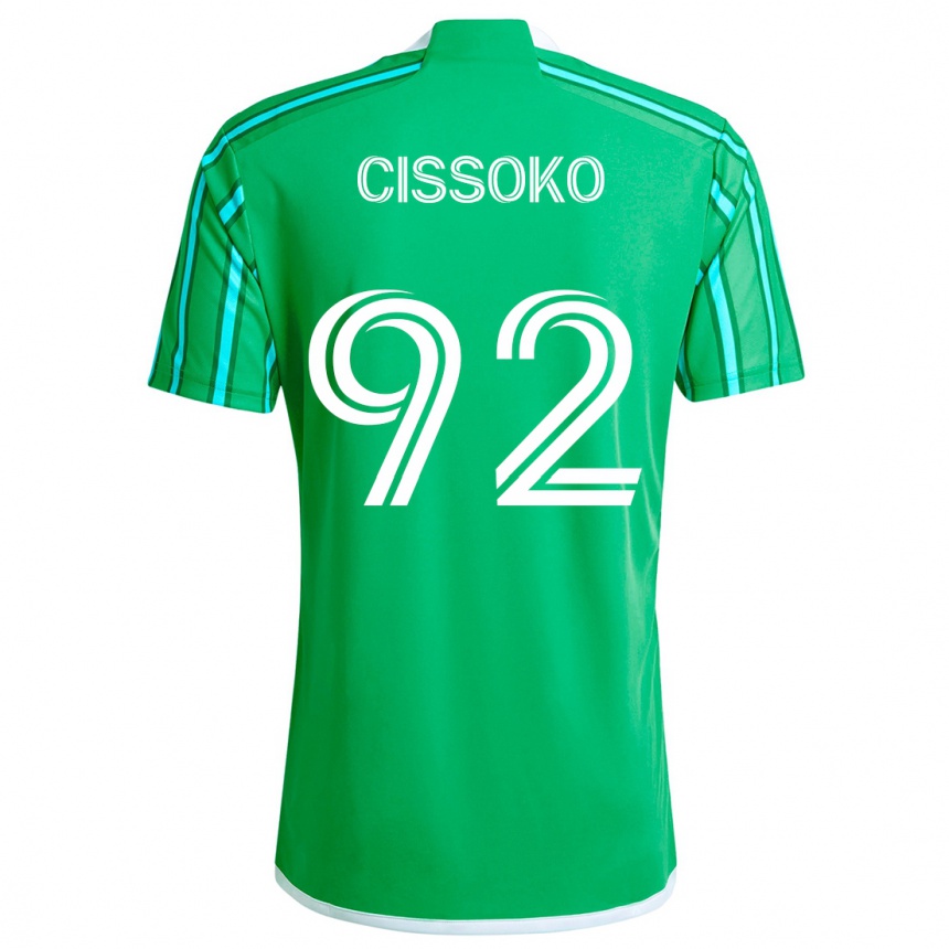 Kids Football Abdoulaye Cissoko #92 Green White Home Jersey 2024/25 T-Shirt