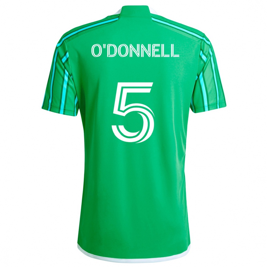 Kids Football Kristina O'donnell #5 Green White Home Jersey 2024/25 T-Shirt