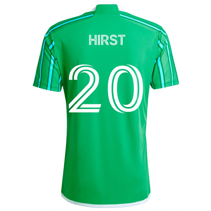 Kids Football Sophie Hirst #20 Green White Home Jersey 2024/25 T-Shirt