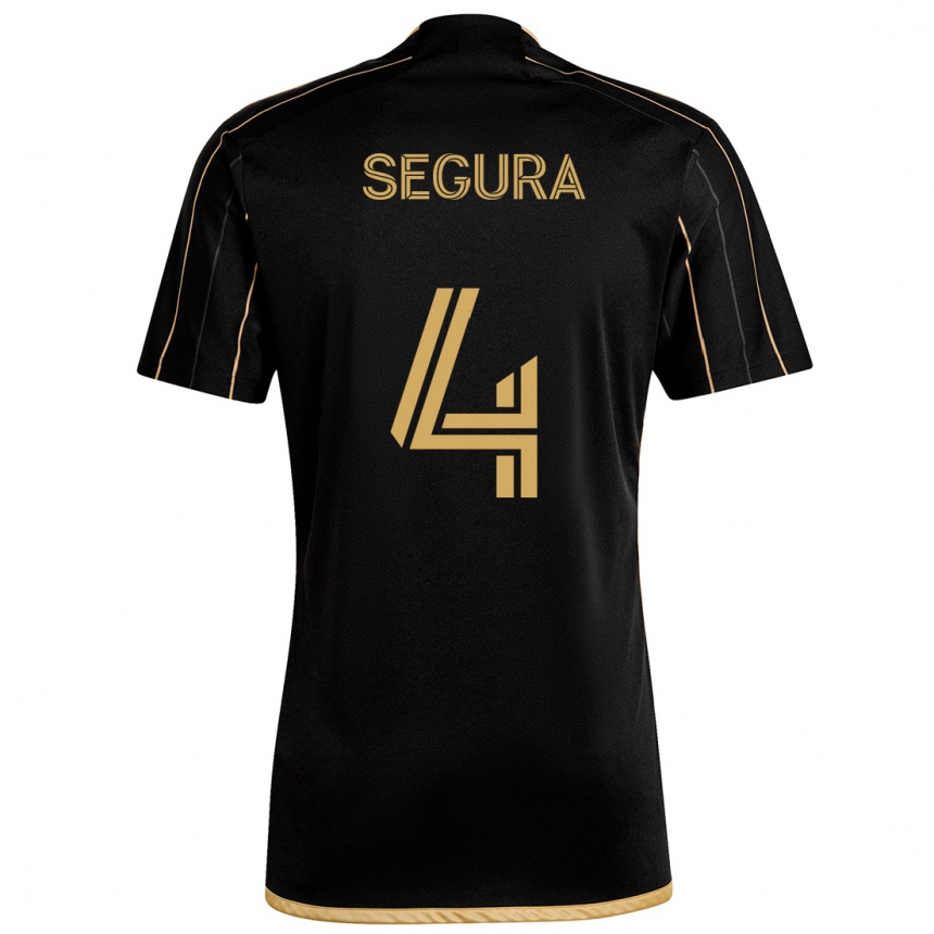 Kids Football Eddie Segura #4 Black Gold Home Jersey 2024/25 T-Shirt