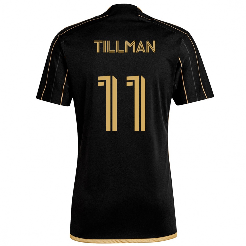 Kids Football Timothy Tillman #11 Black Gold Home Jersey 2024/25 T-Shirt