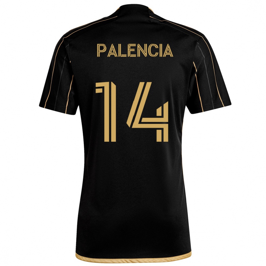 Kids Football Sergi Palencia #14 Black Gold Home Jersey 2024/25 T-Shirt