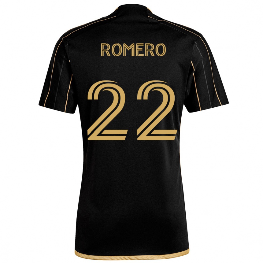 Kids Football Abraham Romero #22 Black Gold Home Jersey 2024/25 T-Shirt