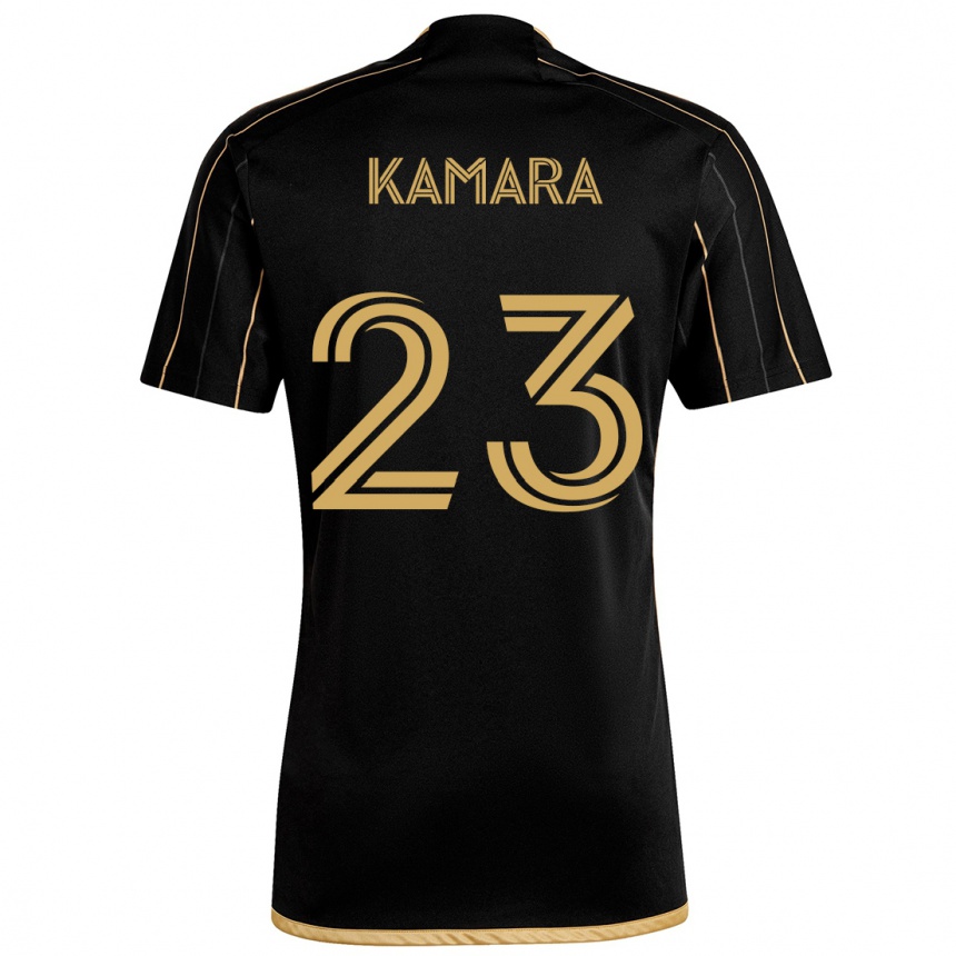 Kids Football Kei Kamara #23 Black Gold Home Jersey 2024/25 T-Shirt