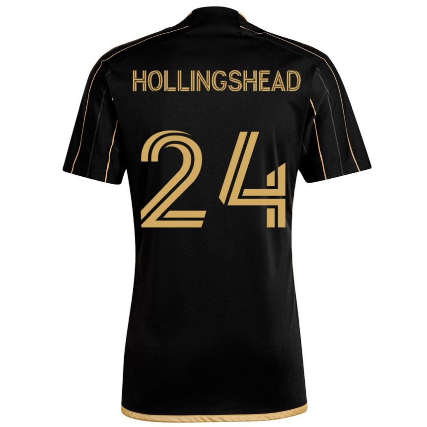 Kids Football Ryan Hollingshead #24 Black Gold Home Jersey 2024/25 T-Shirt