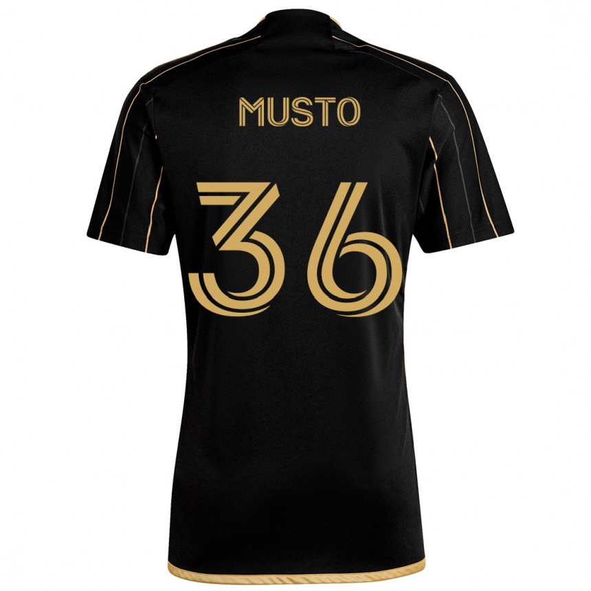 Kids Football Tommy Musto #36 Black Gold Home Jersey 2024/25 T-Shirt