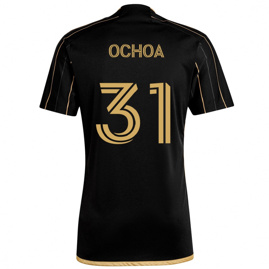 Kids Football David Ochoa #31 Black Gold Home Jersey 2024/25 T-Shirt