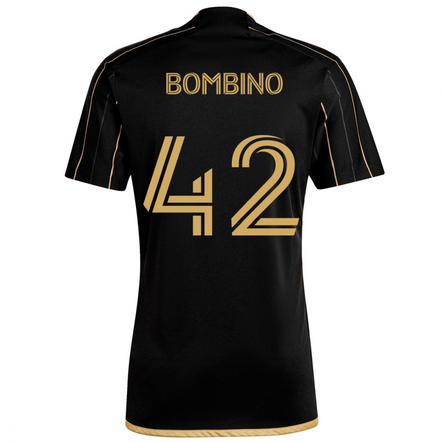 Kids Football Luca Bombino #42 Black Gold Home Jersey 2024/25 T-Shirt