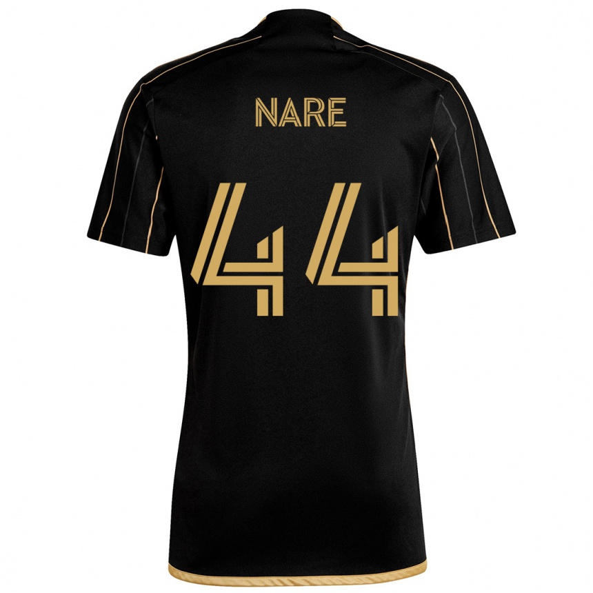 Kids Football Thabo Nare #44 Black Gold Home Jersey 2024/25 T-Shirt