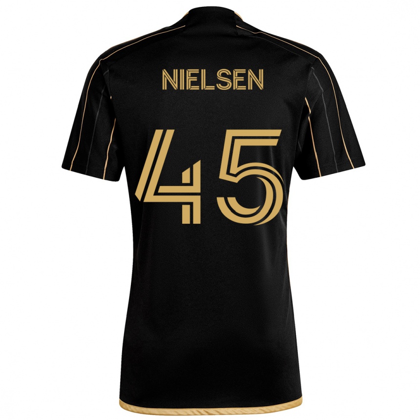 Kids Football Kenny Nielsen #45 Black Gold Home Jersey 2024/25 T-Shirt