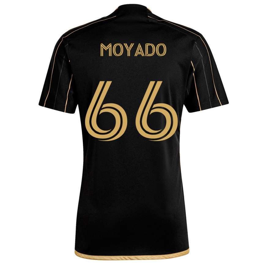 Kids Football Bryan Moyado #66 Black Gold Home Jersey 2024/25 T-Shirt