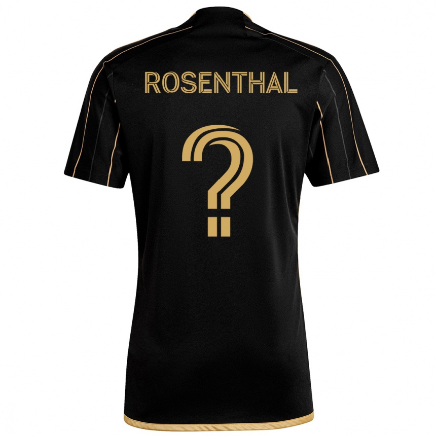 Kids Football Charlie Rosenthal #0 Black Gold Home Jersey 2024/25 T-Shirt