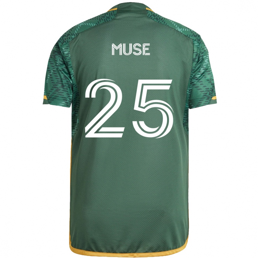 Kids Football Trey Muse #25 Green Orange Home Jersey 2024/25 T-Shirt