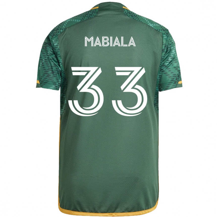 Kids Football Larrys Mabiala #33 Green Orange Home Jersey 2024/25 T-Shirt