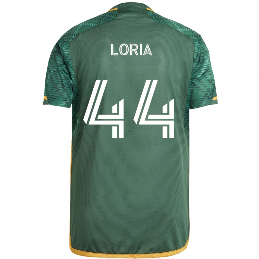 Kids Football Marvin Loría #44 Green Orange Home Jersey 2024/25 T-Shirt