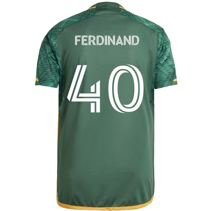 Kids Football Keesean Ferdinand #40 Green Orange Home Jersey 2024/25 T-Shirt