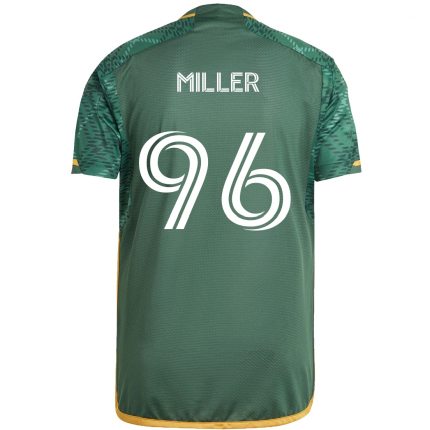 Kids Football Carver Miller #96 Green Orange Home Jersey 2024/25 T-Shirt